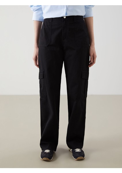 Yeni Sezon Standart Fit Gabardin Kadin Kargo Pantolon - S52698Z8 fiyatları