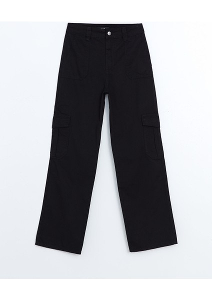 Yeni Sezon Standart Fit Gabardin Kadin Kargo Pantolon - S52698Z8 indirimleri