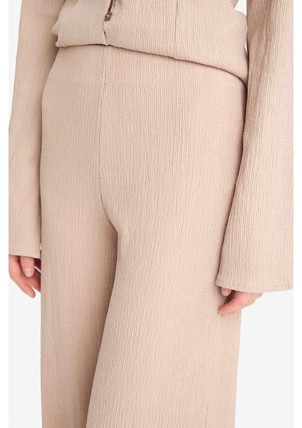 Yeni Sezon Wide Leg Esnek Belli Geniş Paça Bürümcük Pantolon indirimleri