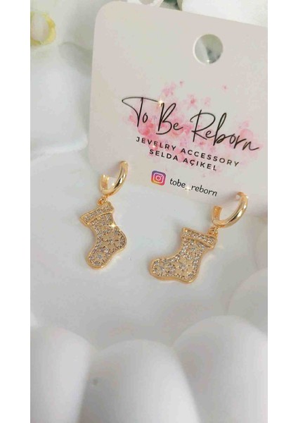 Çelik Zirkon Taşlı Çorap Küpe Yeni Sezon Trend Modeller fırsatları