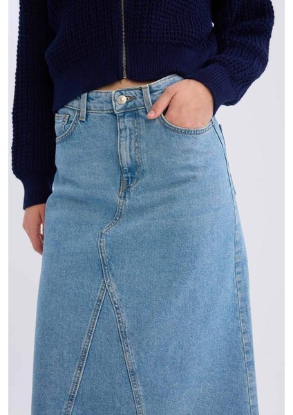 Yeni Sezon Long Fit Jean Uzun Etek fırsatları
