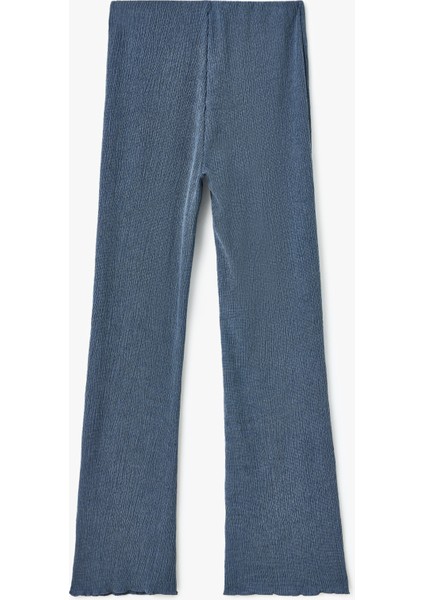 Yeni Sezon Yüksek Bel Ispanyol Paça Dokulu Skinny Fit Tayt Pantolon Bürümcük fırsatları
