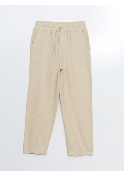 Yeni Sezon Beli Lastikli Duz Muslin Kadin Pantolon - S52601Z8