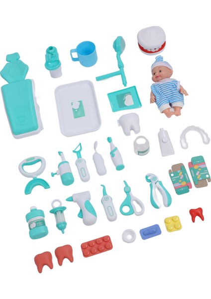 Dişçi Oyuncakları Seti Müzikli Işıklı Gerçekçi Diş Aksesuarları Taklit Tıbbi Kit Oyuncakları Çocuklar Için Diş Oyun Seti Yeşil (Yurt Dışından) indirimleri