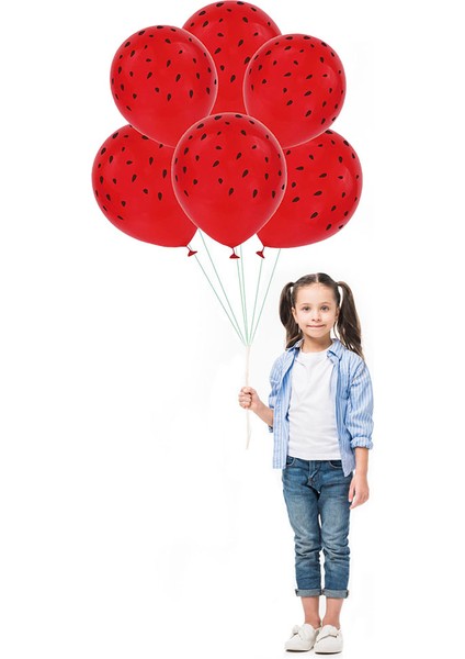 Karpuz Partisi Süslemeleri Balon Seti Yaz Partisi Lateks Karpuz Balonları Yaz Düğünü Bebek Duşu Doğum Günü Partisi Malzemeleri (Yurt Dışından)