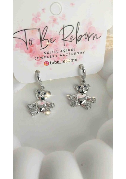 Çelik Zirkon Taşlı Ayıcık Küpe Kız Çocukları Için Özel Tasarım Çocuk Küpesi fiyatları