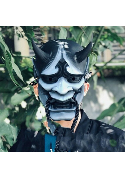 Japon Cosplay Lateks Yüz Örtüsü Anime Korku Yumuşak Yüz Örtüsü Cadılar Bayramı Hayalet Şeytan Yüz Örtüsü Sahne Performansı Aksesuarları (Yurt Dışından)