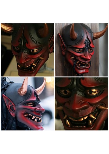 Japon Cosplay Lateks Yüz Örtüsü Anime Korku Yumuşak Yüz Örtüsü Cadılar Bayramı Hayalet Şeytan Yüz Örtüsü Sahne Performansı Aksesuarları (Yurt Dışından)