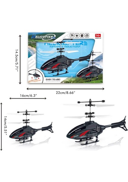 Çocuklar Için Uzaktan Kumandalı Uçak Akıllı Indüksiyonlu Iha 3 Saniyede Başlatılan Elektrikli Levitasyon Helikopteri (Yurt Dışından)