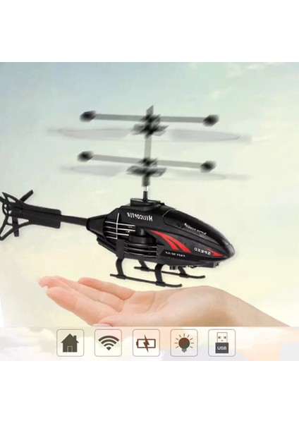 Çocuklar Için Uzaktan Kumandalı Uçak Akıllı Indüksiyonlu Iha 3 Saniyede Başlatılan Elektrikli Levitasyon Helikopteri (Yurt Dışından)