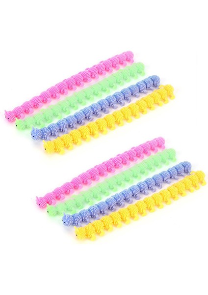 Adet Tırtıllar Fidget Duyusal Oyuncaklar Seti Esnek Solucan Oyuncakları Kaygı Solucan Erişte Oyuncak Gençler Yetişkinler Için (Yurt Dışından)