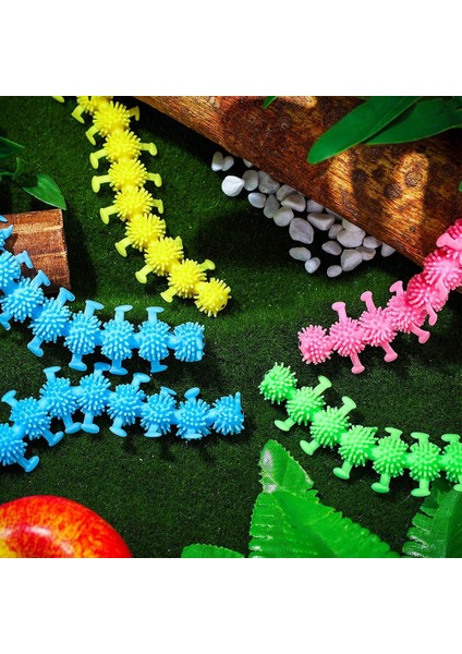 Adet Tırtıllar Fidget Duyusal Oyuncaklar Seti Esnek Solucan Oyuncakları Kaygı Solucan Erişte Oyuncak Gençler Yetişkinler Için (Yurt Dışından)