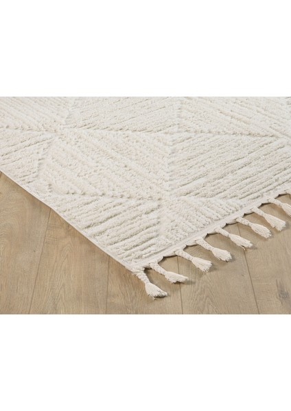 Quincey Bukleli Yumuşak Peluş Post Shaggy Krem Çocuk Odası Oturma Odası Salon Mutfak Halısı indirimleri