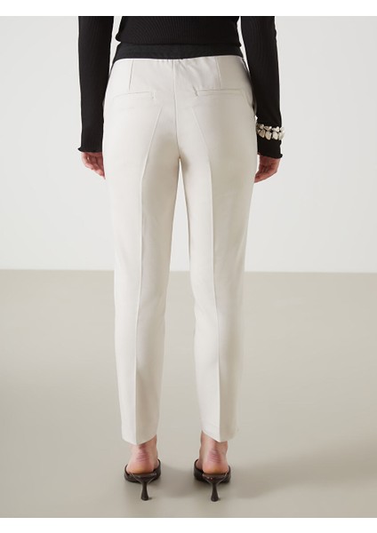 Yeni Sezon Beli Lastikli Dar Fit Kadin Pantolon - S5IK82Z8 fırsatları