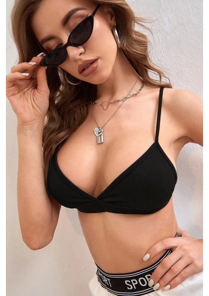 - Kadın Siyah Kapsız Sırtı Açık Crop Top Bluz fiyatları