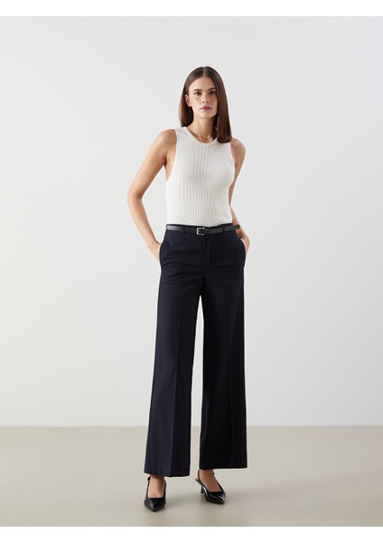 Yeni Sezon Beli Kemerli Dar Fit Kadin Pantolon - S5HV46Z8