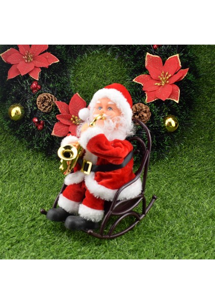 2020 Noel Saksafon Çalan Noel Baba Sandalyede Müzikli Elektrikli Komik Noel Baba Dekorasyonu Noel Hediyeleri (Yurt Dışından) modelleri
