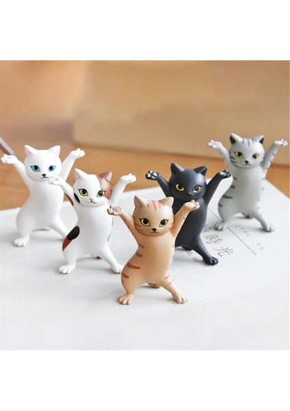 5 Adet Anime Elleri Dans Eden Kedi Modeli Kedi Süsleri Kedi Figürleri Oyuncaklar Çocuk Odası Çalışma Odası (Yurt Dışından)