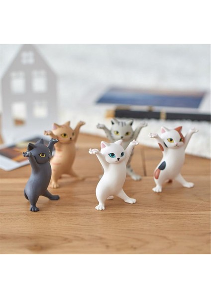 5 Adet Anime Elleri Dans Eden Kedi Modeli Kedi Süsleri Kedi Figürleri Oyuncaklar Çocuk Odası Çalışma Odası (Yurt Dışından) fırsatları