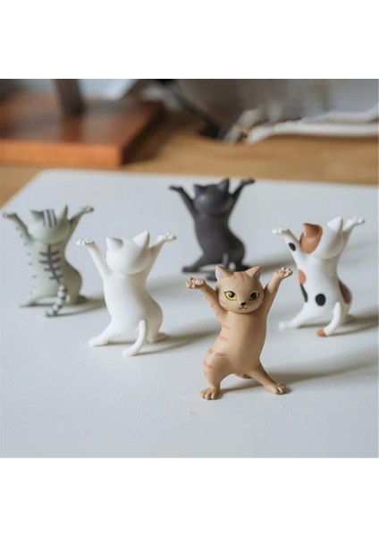 5 Adet Anime Elleri Dans Eden Kedi Modeli Kedi Süsleri Kedi Figürleri Oyuncaklar Çocuk Odası Çalışma Odası (Yurt Dışından) indirimleri