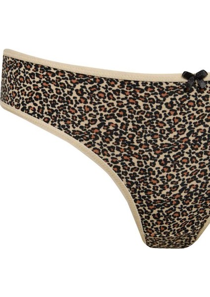 Yeni Sezon Leopar Desenli 3'lü Paketli Slip Külot-Fall In Love
