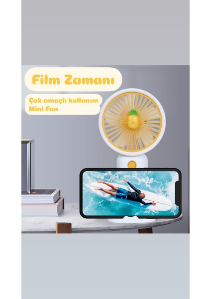 Taşınabilir Fan Soğutucu Mini Vantilatör Klima Güçlü Serinletici Şarjlı Masa Üstü Sessiz Standlı