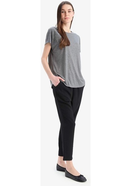 Yeni Sezon Straight Fit Cepli Basic Düz Aerobin Pantolon modelleri