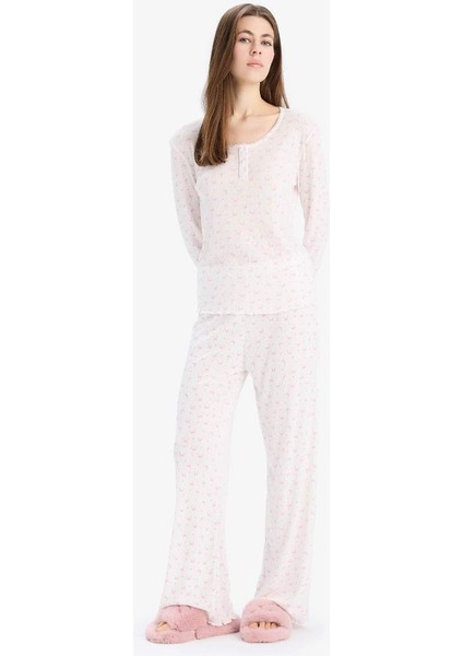 Yeni Sezon Pijama Takımı Uzun Kollu Üst Uzun Altı-Fall In Love