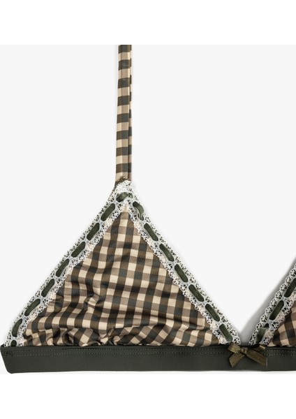 Yeni Sezon Dantel Detaylı Pötikareli Balensiz Dolgusuz Bralet Sütyen modelleri