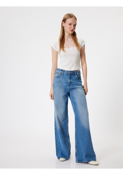 Yeni Sezon Kap Kol Tişört Fiyonk Detaylı Kare Yaka Slim Fit fiyatları