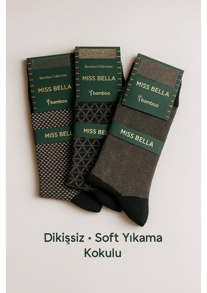 Modlive Missbella Bambu Desenli Erkek Çorap 10 Adet fiyatları