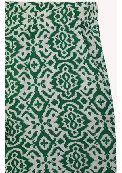 Yeni Sezon Regular Fit Geniş Bol Paça Desenli Palazzo Pantolon fiyatları