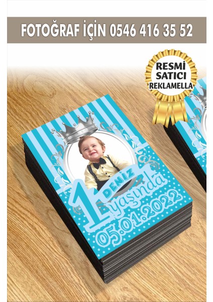 183 Temalı Kişiye Özel Resimli Doğum Günü Magneti 7x5 cm 10 Adet