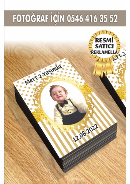 184 Temalı Kişiye Özel Resimli Doğum Günü Magneti 7x5 cm 10 Adet