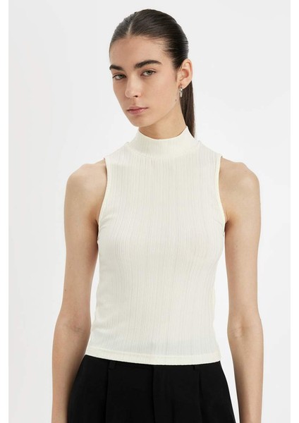 Yeni Sezon Slim Fit Dar Kesim Yarım Balıkçı Yaka Fitilli Kaşkorse Smart Atlet