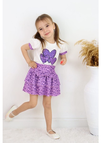 Leopar Desenli Etekli Kız Çocuk 2 Li Takım 2/6 Yaş