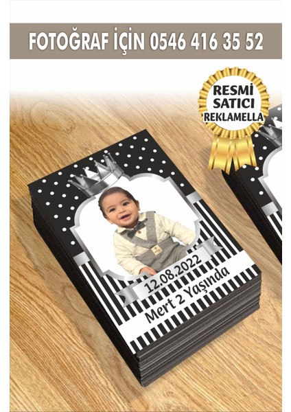 185 Temalı Kişiye Özel Resimli Doğum Günü Magneti 7x5 cm 10 Adet