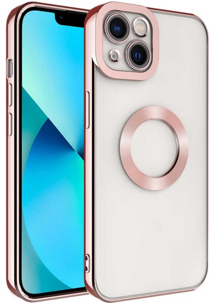 iPhone 14 Plus Kılıf Kamera Korumalı Logo Gösteren Omega Kapak