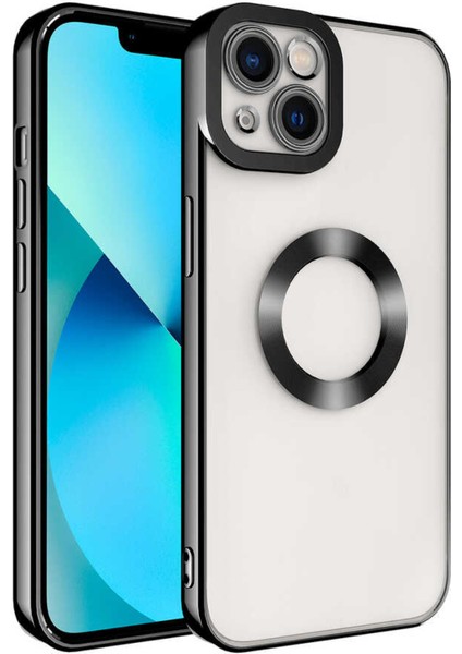 iPhone 14 Plus Kılıf Kamera Korumalı Logo Gösteren Omega Kapak