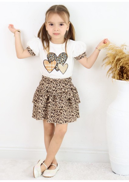 Leopar Desenli Etekli Kız Çocuk 2 Li Takım 2/6 Yaş