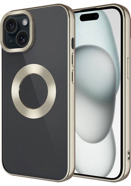 iPhone 15 Plus Kılıf Kamera Korumalı Logo Gösteren Omega Kapak