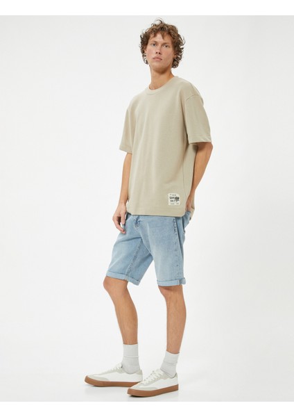 Yeni Sezon Slim Fit Kot Şort Bermuda Cep Detaylı Pamuklu