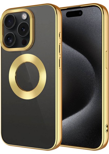 iPhone 15 Pro Kılıf Kamera Korumalı Logo Gösteren Omega Kapak