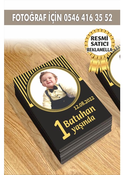 186 Temalı Kişiye Özel Resimli Doğum Günü Magneti 7x5 cm 10 Adet