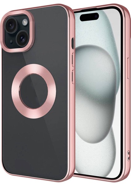 iPhone 15 Kılıf Kamera Korumalı Logo Gösteren Omega Kapak