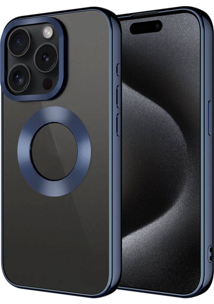 iPhone 15 Pro Kılıf Kamera Korumalı Logo Gösteren Omega Kapak