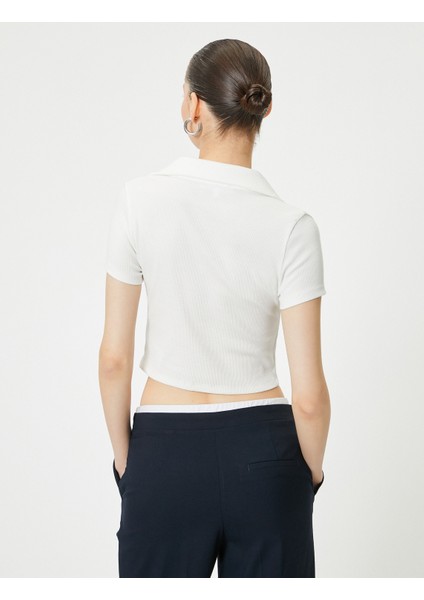Yeni Sezon Fermuarlı Polo Tişört Kısa Kollu Slim Fit Pamuklu Ribanalı fırsatları