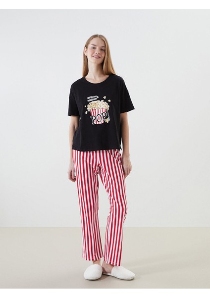 Yeni Sezon Bisiklet Yaka Baskili Kadin Pijama Takimi - S51739Z8 fiyatları