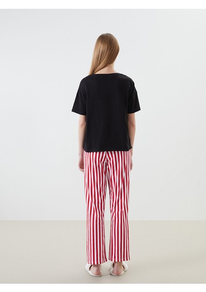 Yeni Sezon Bisiklet Yaka Baskili Kadin Pijama Takimi - S51739Z8 fırsatları