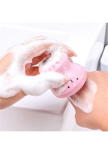 Peeling Etkili Mini El Yüz Cilt Temizleme Fırçası Silikon Temizlenmesi Kolay Siyah Nokta Gi ( Lisinya )
